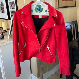 H&M Red Biker Jacket